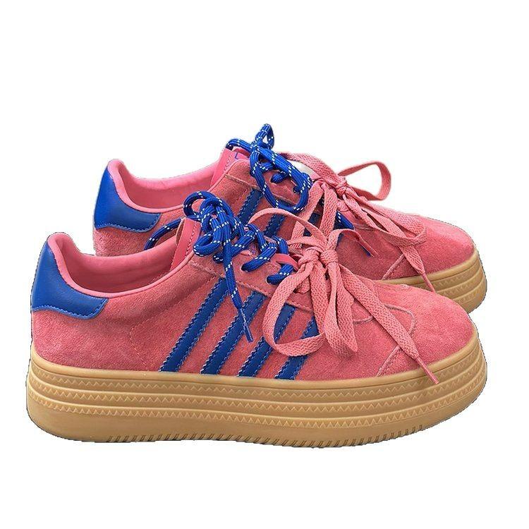 Thick-soled Matte Leather Four-bar German Training Shoes Women's Shoes 2025 Spring New Pair of Shoelaces Breathable Casual Sports Board Shoes Women