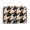 New Canvas With Leather Square Bag Wallet Mini Women's Milk Tea & Black CJ679-SVVRW