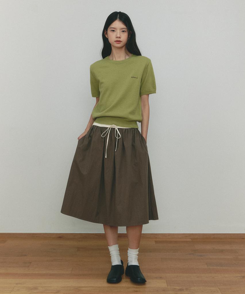 Ceme Banding Rope Midi Skirt(Br)