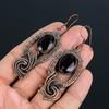 Black Spinel Earrings, 999 Copper Wire Wrapped Earrings Handmade Gemstone Jewelry, Gifts For Wife Brand New Earrings