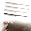Professional Rat Tail Hair Comb Salon Hairdressing Styling Comb Barber Aluminum Metal Comb