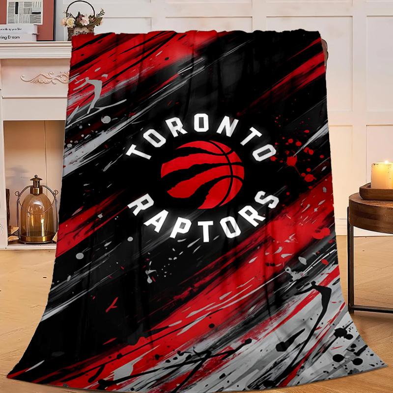 Raptors Basketball Logo Blanket Flannel Throw for Sofa, Travel, Camping, Livingroom, Office, Chair and Bed Soft and Warm Holiday Gifts