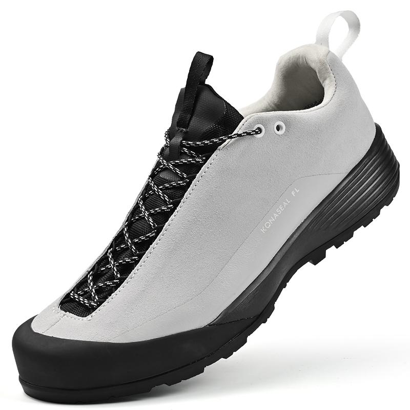 Men's Waterproof Leather Hiking Shoes Durable Outdoor Sport Men Trekking Leather Shoes Lace-Up Climbing Hunting Sneakers