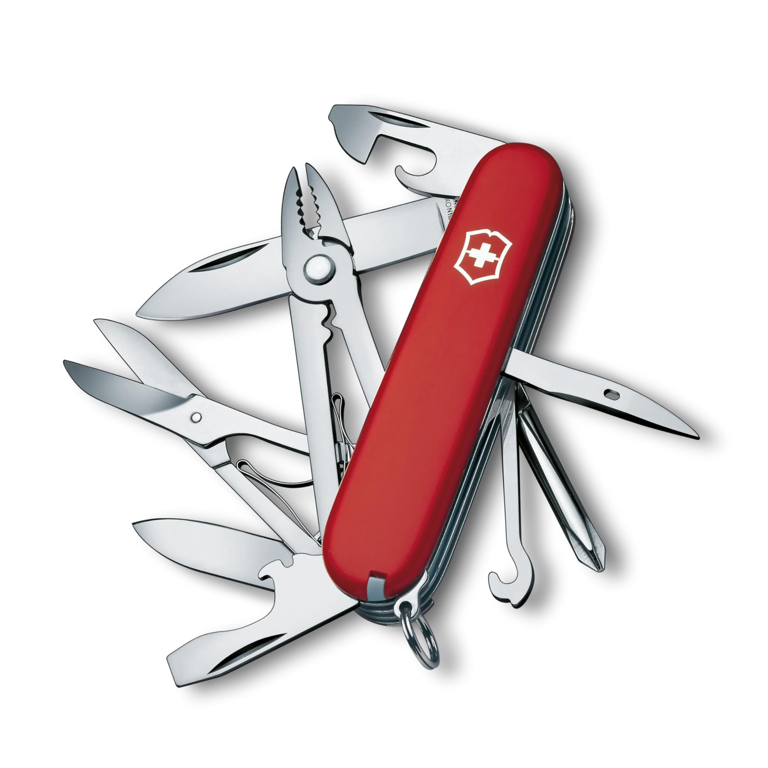 VICTORINOX Deluxe Tinker Swiss Army Knife, Multi-Function Knife for Outdoor Camping, Includes Phillips Screwdriver and Pliers, Swiss-Made Multi-Tool w