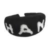 CHANEL letter logo simple casual fashion cotton headband women's black