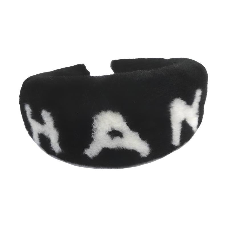 CHANEL letter logo simple casual fashion cotton headband women's black