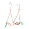Les Trésors De Lily [N6275] - Boucles Créateur 'Navajos' doré rosé vert