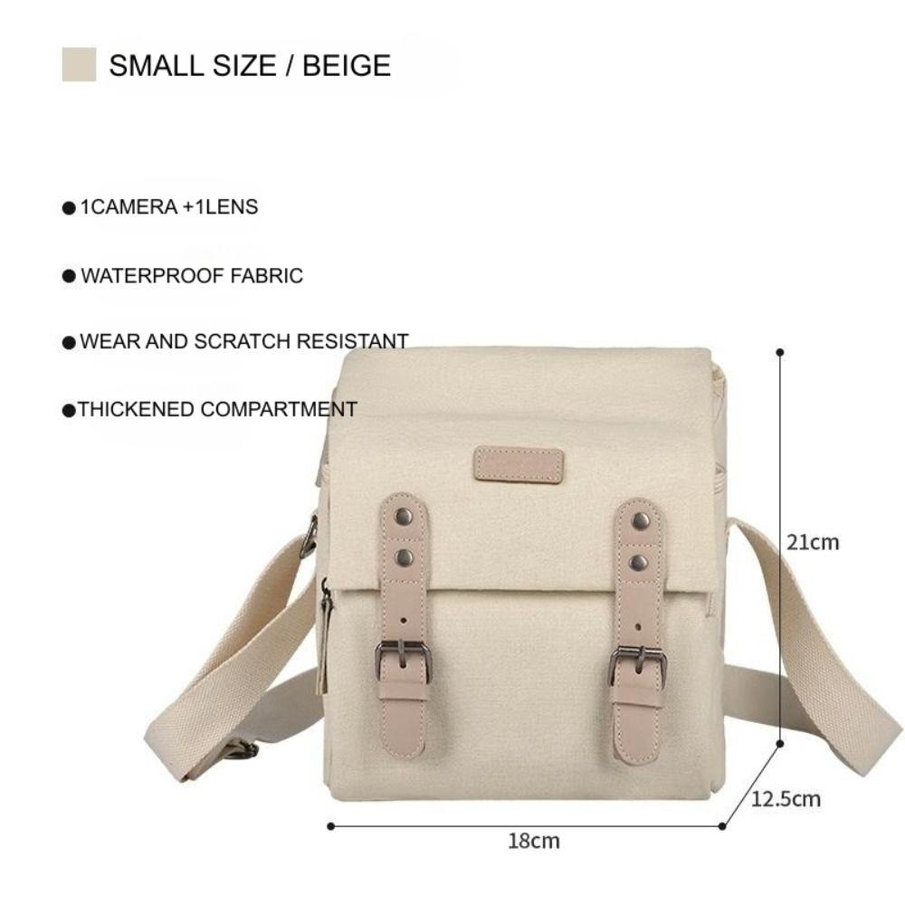 Casual Water-resistant Canvas Camera Storage Bag Shockproof Sling Bag For Action Camera Photography Accessories