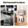 6pcs Router Placement Rack No-Drill Save Space Easy To Install Durable Wall Mounted Socket Fixed Bracket Cutting Board Rack