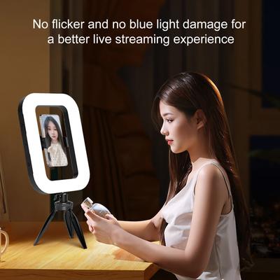 LED Mobile Video Stabilizer Rechargeable Cell Phone Light Handheld Phone Stabilizer with Phones Holder for Video Recording