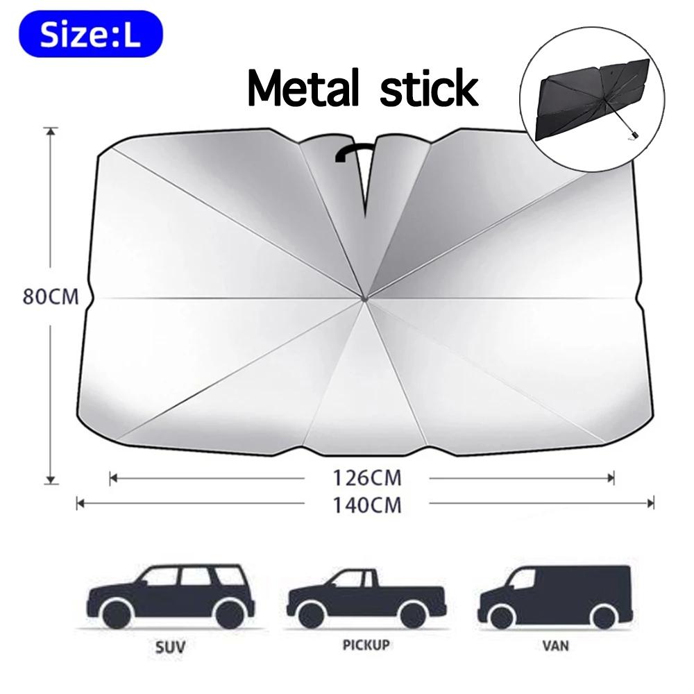 2024 Car Windshield Sun Shade Umbrella Foldable Sunshade Front Window Cover for UV Block Heat Protection Protector ParasolWindshield Sunshades 1