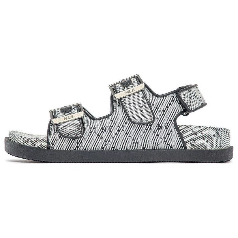 MLB Sandale Doppelsandale Jacquard DIA Monogramm New York Yankees Sportsandalen Unisex Sandalen Grau 3ASDCSJ33-50BKS 39 gray