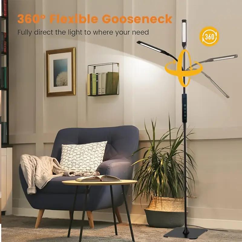 Tall Floor Lamp, Regular/Touch Model-With Remote Control, Adjustable Height & Brightness, 3 Color Modes