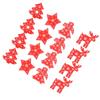 16Pcs Decorative Wood Chips Elk Star Angel Christmas Tree Wooden Hanging Ornaments with Twine