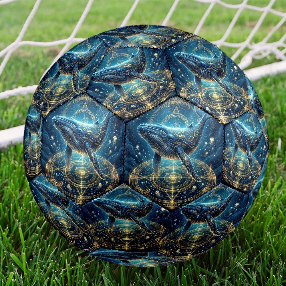 1pc Whale Mystical Symbolism Theme Soccer Ball Football, Size 5, Lightweight PVC, Outdoor Training Soccer Ball,Sports Gift T61436