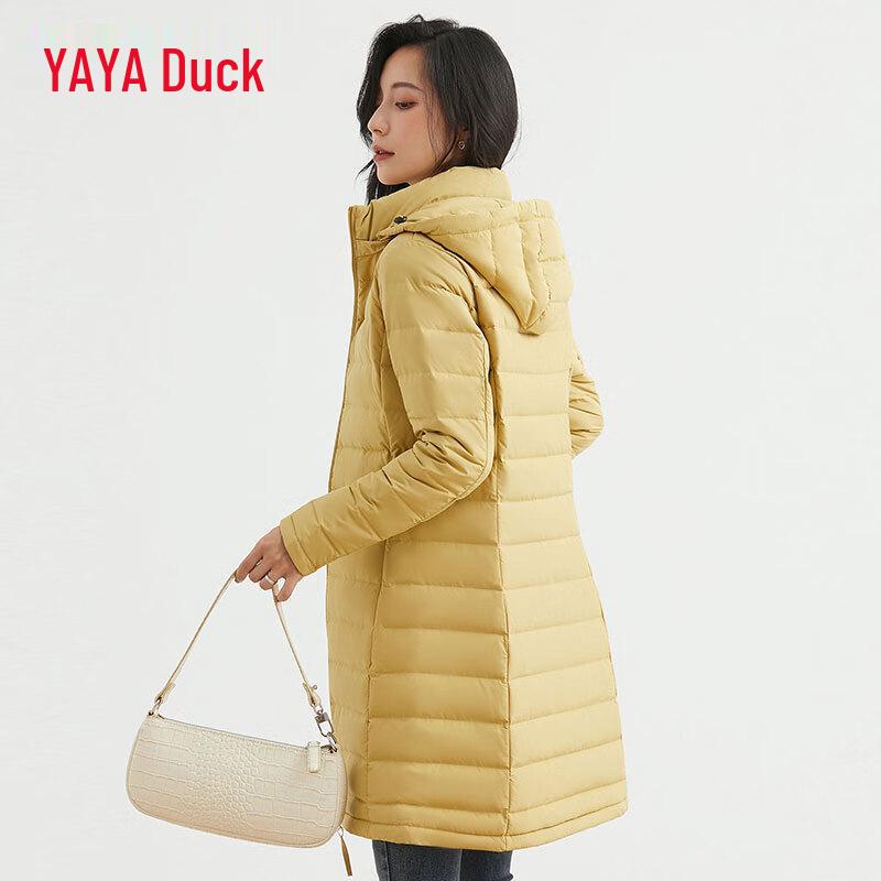Женский пуховик средней длины с капюшоном Yaya 3XL