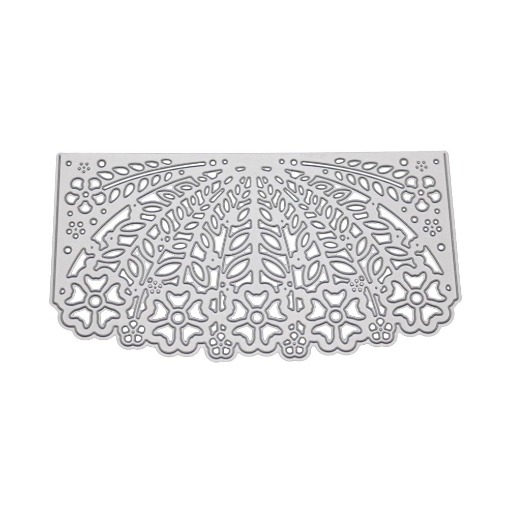 Flower Leaf Umbrella Frame Metal Silvery Stencil Embossing Cutting Dies For Diy Scrapbooking Paper Album Cards Making