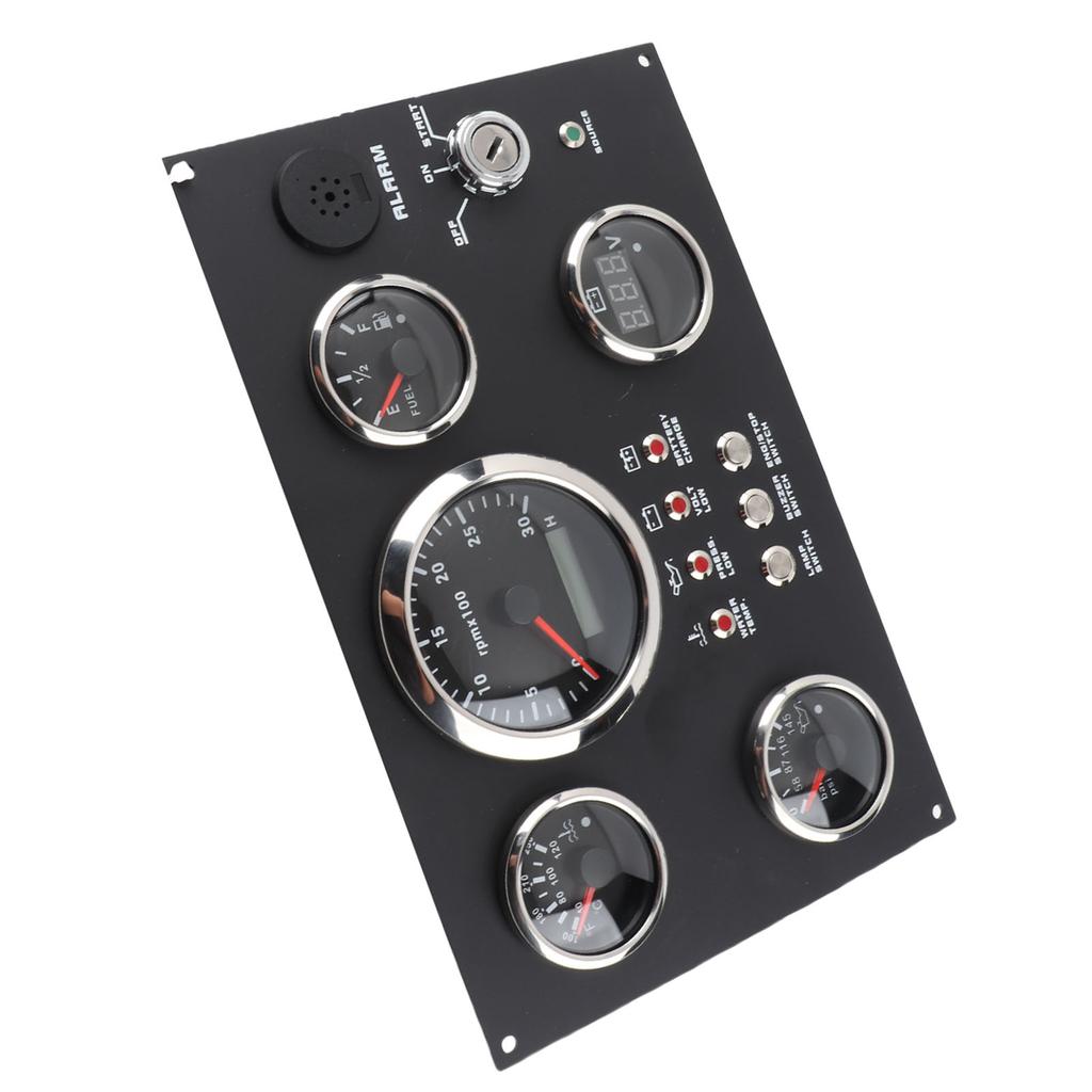5-teiliges Instrumentenpanel-Set Rote LED 12 24V 85mm Drehzahlmesser Kraftstoffstand Wassertemperatur Öldruck Voltmeter