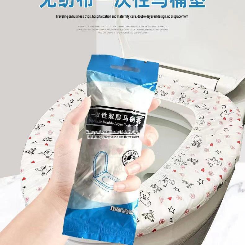 Indywidualnie pakowane jednorazowe nakładki na deskę sedesową do hoteli i podróży - Gruba, pełne pokrycie papierowa poduszka