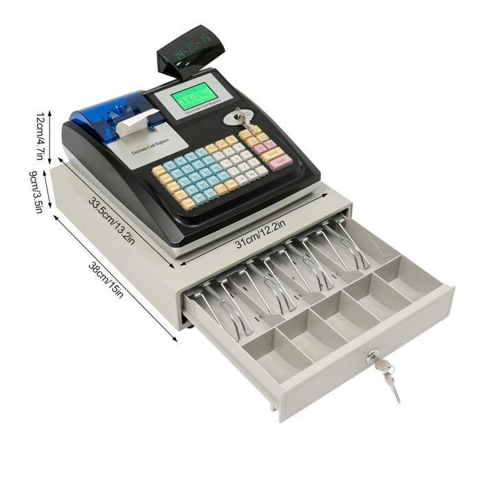 Elektronická pokladna, dvoudisplejový, podpora více plateb, Černá