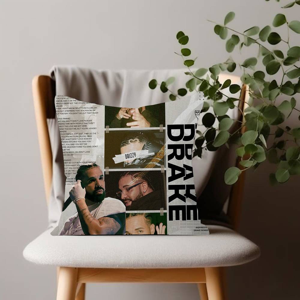 Singer DDrake For Hip Hop Personalized Pillow Cover Kids Bedroom Wild Party Decor Pillowcase kid Birthday shower Gift