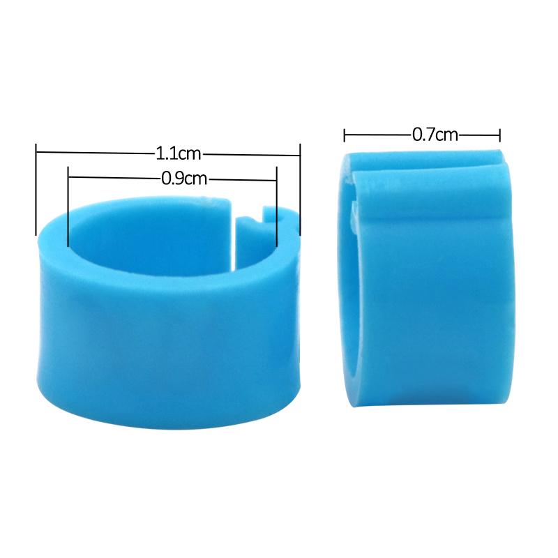 100Pcs Birds Pigeon Foot Rings Small Poultry Foot Ring 10 Colors Plastic Dove Clip Quail Pigeon Foot Ring Pet Bird Supplies