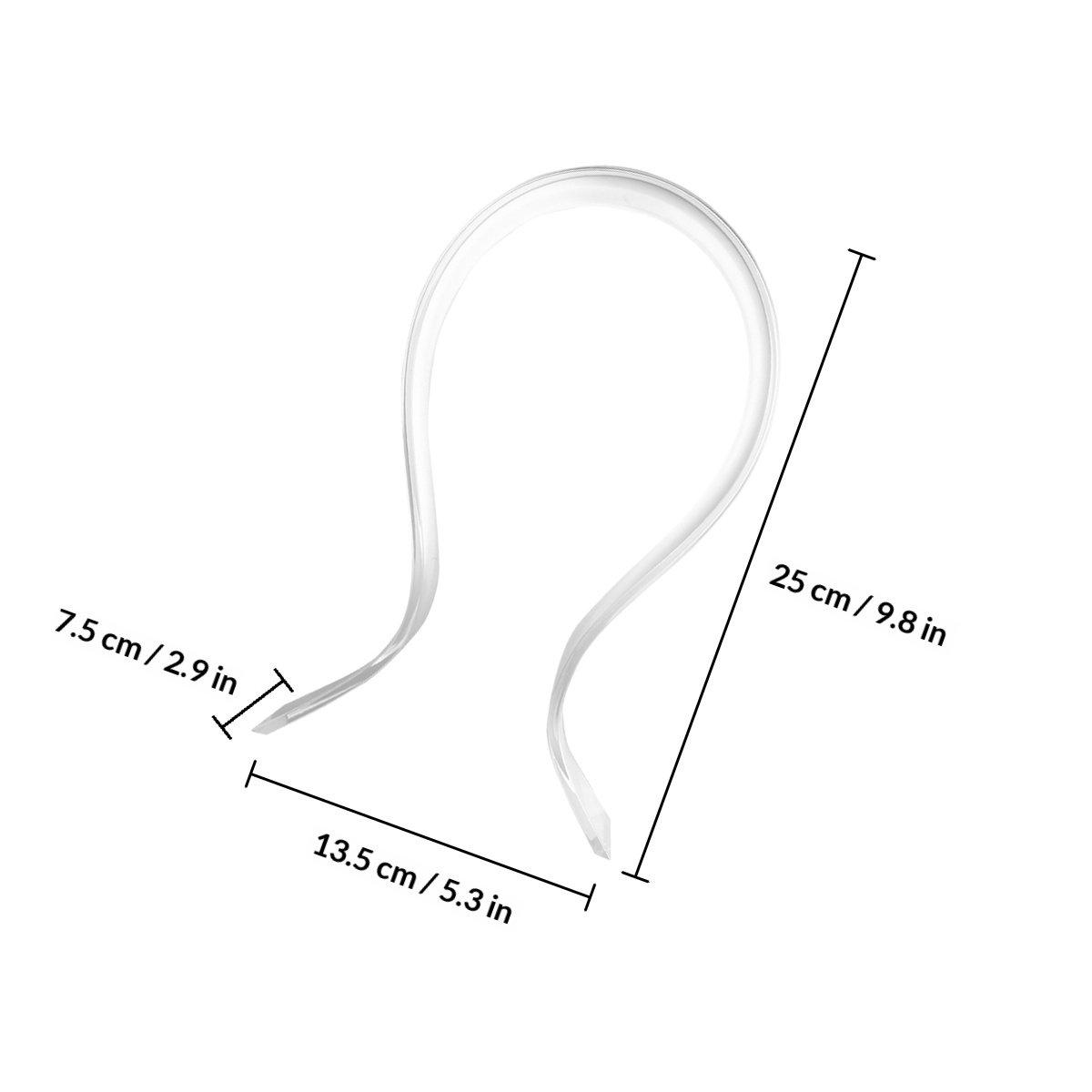 Clear Acrylic Headset Holder Elegant Earphone Rack Sturdy Headphone Stand Cable Organizer for Desk Workspace Headset Holder прозрачный