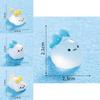 Resin Sea Animal Decor Lightup Night Glow Sea Hare Figurine For Kids Room Decor