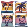 Modern Sofa Square Pillowcase Home Decor Hawaiian Scenery Throw   Cushion Cover