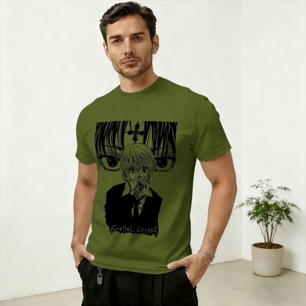Casual Kurapika TShirt Unisex Crewneck Pure Cotton T Shirts Short Sleeve Tees Summer Clothes