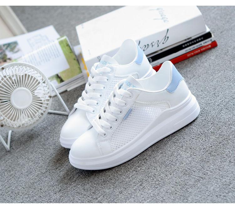 Mesh Hollow Breathable Little White Shoes Women's 2025 Summer New Korean Version of Basic Student Casual Board Shoes Mesh Shoes