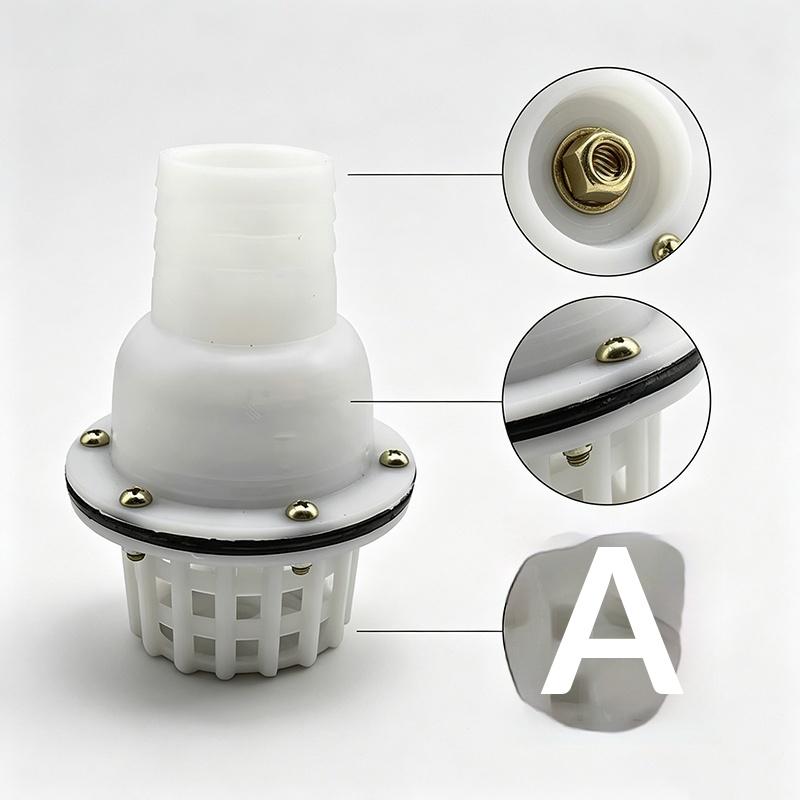 Foot Valve Or Check Valve 2-Inches 50Mm /3-Inches 75Mm Arge Bore Foot Valve Plastic Self-Priming Pump Bottom Valve Filter