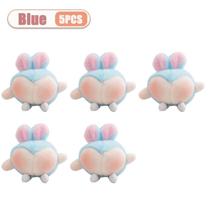 1-20PCS Creative Rabbit Easter Plush Hanging Pendant Ugly Cute Butt Bunny Doll Toy Ornament Playful Novelty Gift