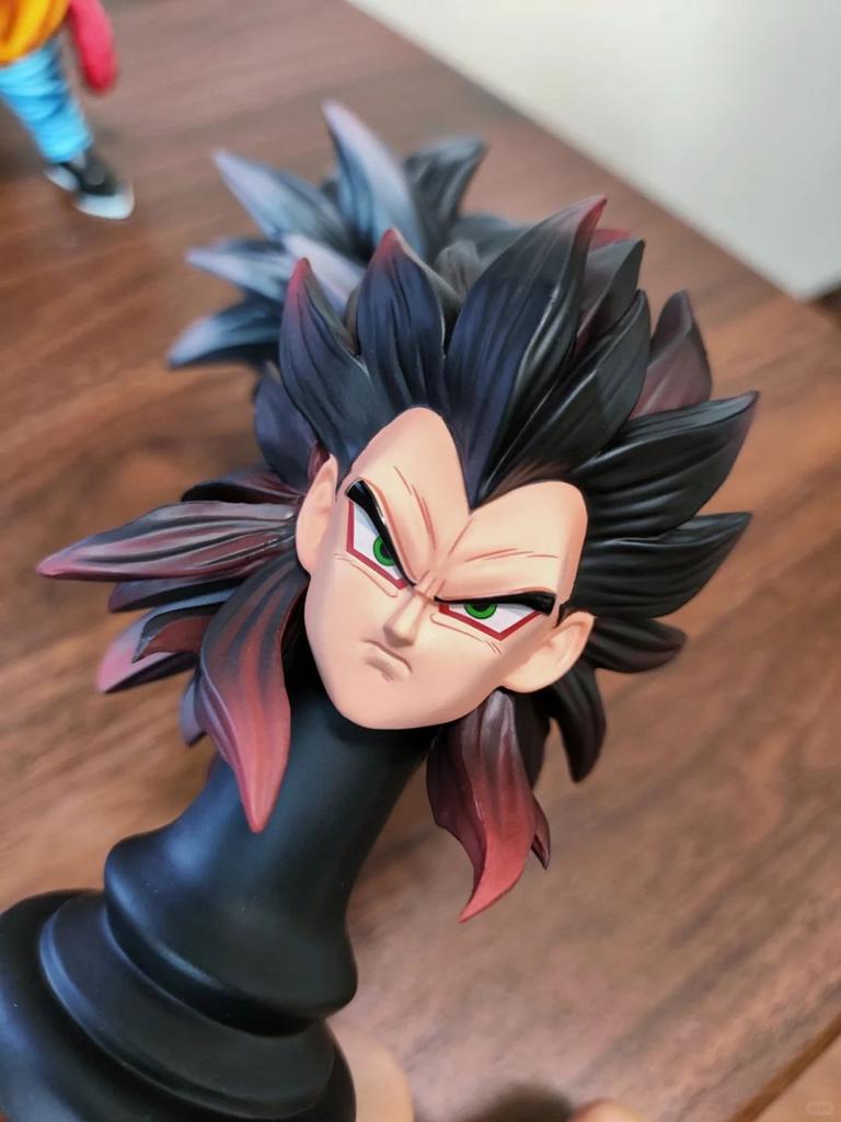 Dragon Ball Studio Super Saiyan Vegeta Goku Fully Painted Resin Collectible Statue Posable Anime Model Gift Z JT 4 2 Head Round Sensory Compression