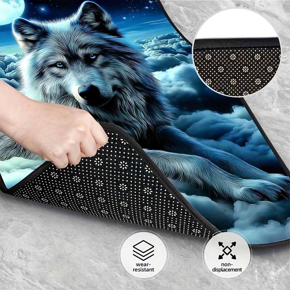 4pcs Car Floor Mats Suitable For Suvs Or Pickup Trucks, Presenting Wolf Moon Clouds Design Along With Thoughtful Present Opportunities