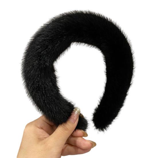 Women Hairband Elegant Plush Headband Lady Sponge Headwear Fashionable Hair Accessory for Autumn Winter