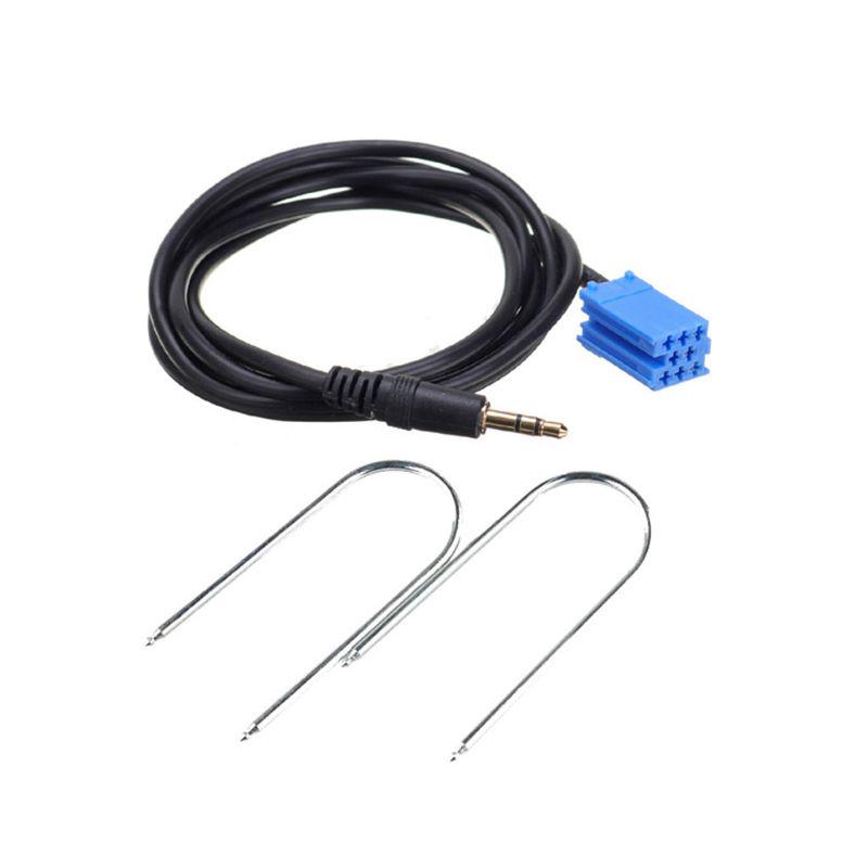 Car Stereo Aux input Vehicle Lead Cable Adaptor 3.5MM Audio Player With Two Radio Keys 150cm Fit for