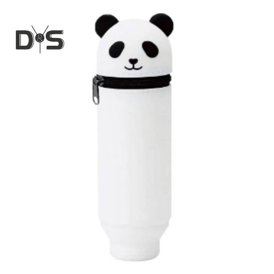 

Телескопический силиконовый пенал с изображением мультяшных животных, держатель для ручек, сумка для хранения канцелярских принадлежностей и косметики для школы и офиса A