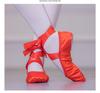 Rote Satin Ballett- & Gymnastikschuhe mit weicher Sohle für Erwachsene - Übergröße