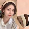 Trendy Solid Color Fabric Sponge Headband Sweet Girls Hair Accessories for Women Gift Jewelry