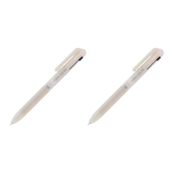 Pentel Calme Limited Edition Multi-Function Ballpoint Pen, 0.5mm, Sheer Beige, BXAW355L4