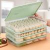 Dumpling Box: Multi-layer Food-grade Storage for Frozen Dumplings, Eggs, and Fresh Produce.