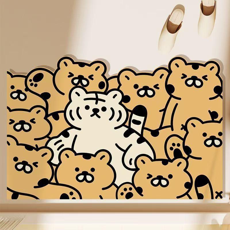 

Мультяшний Милий Веселий Стискаючий Мила Серія Домашніх Тварин Спеціальний Діатомовий Грязьовий Килимок для Підлоги Ванна Ванна Туалет Водопоглинання Протиковзкий Швидковисихаючий Килимок для Ніг 50 * 80cm