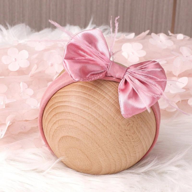 Handmade Tulle Baby Princess Dress with Matching Bowknot Headband Photo Props Newborns Girls Photography Accessories