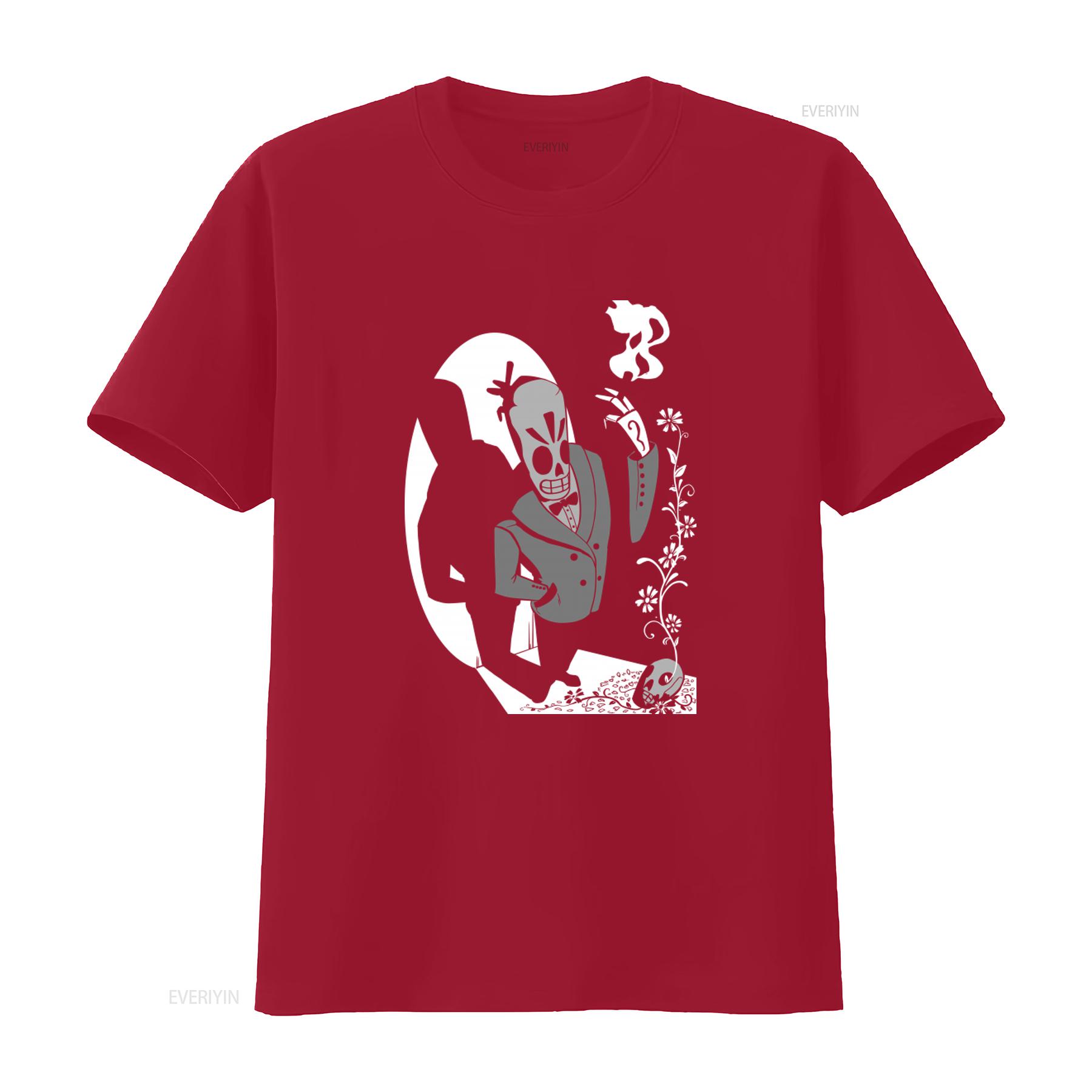 

Grim Fandango Gaming Manuel Calavera Retro T Shirt Unique Skull Design Perfect for Gamers and Lovers vintage Washed Casual Soft S