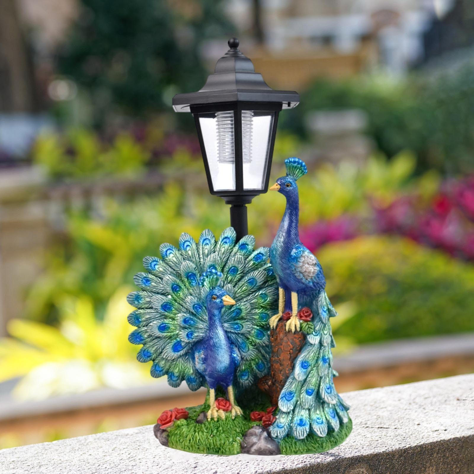 

Садовая статуя павлина, солнечный свет, уличный декор, долговечность, креативная полимерная скульптура, фигурка животного