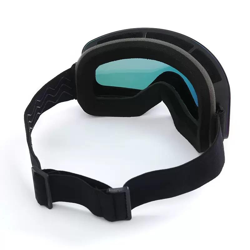Anti-Fog Double-Layer Ski Goggles Soft Thermoplastic Polyurethane Frame Polycarbonate Night Vision Lens Dual Frame Velvet Elastic Strap