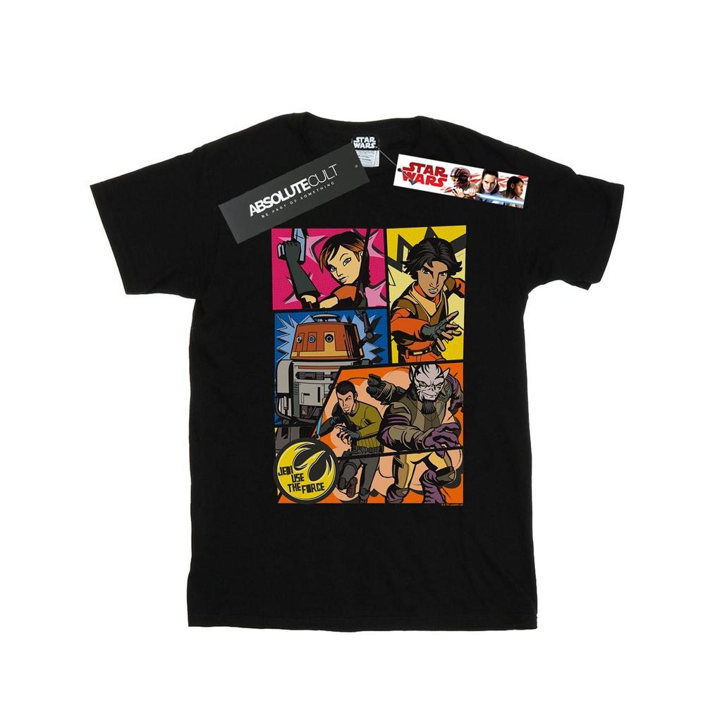 STAR WARS Mens Rebels Comic Strip T-Shirt