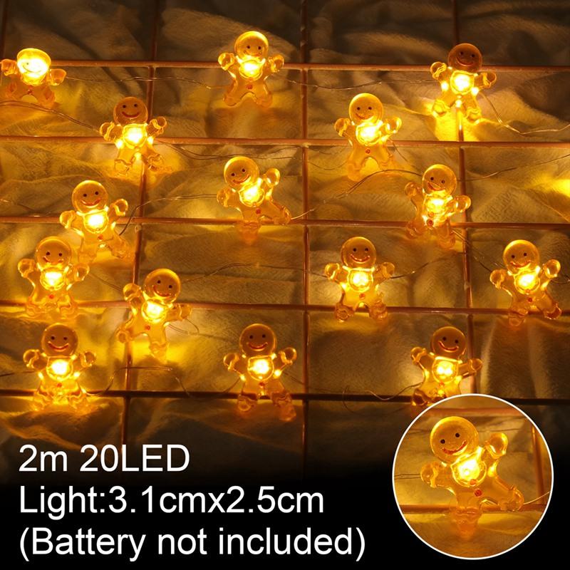 LED Snowman Christmas Garland String Lights Merry Christmas Tree Decorations for Home Christmas Ornament Navidad Noel New Year