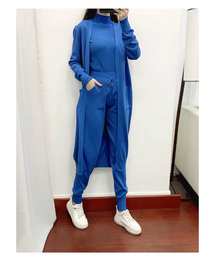 Costum din trei piese pentru femei, la modă europeană, sport, timp liber - Set de reducere a vârstei de primăvară/toamnă la modă